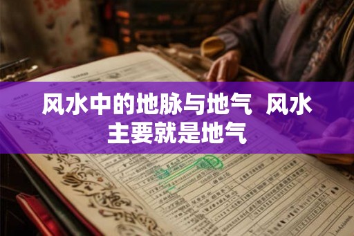 风水中的地脉与地气  风水主要就是地气