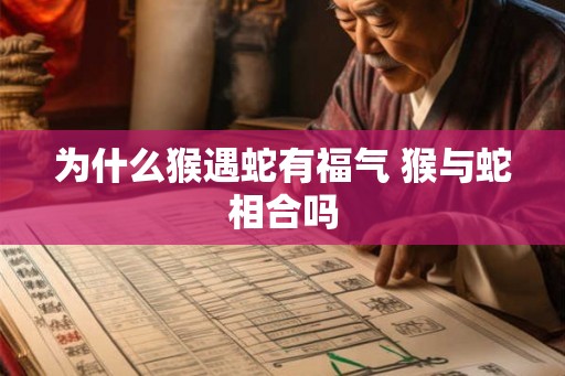为什么猴遇蛇有福气 猴与蛇相合吗
