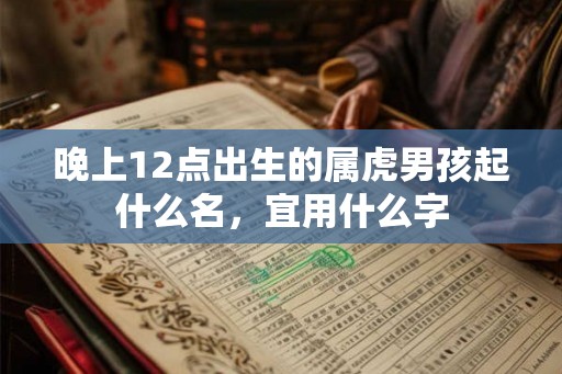 晚上12点出生的属虎男孩起什么名,宜用什么字 晚上12点出生的属虎男孩起什么名,宜用什么字