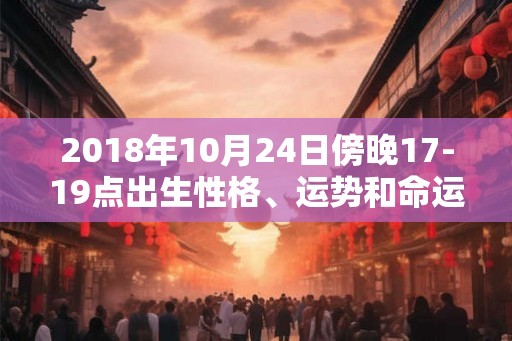 2018年10月24日傍晚17-19点出生性格、运势和命运
