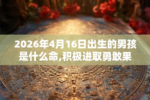 2026年4月16日出生的男孩是什么命,积极进取勇敢果决