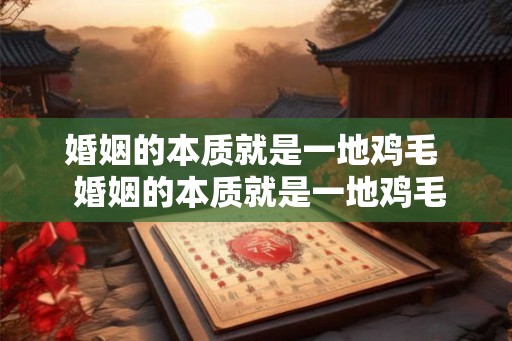 婚姻的本质就是一地鸡毛  婚姻的本质就是一地鸡毛的生活吗