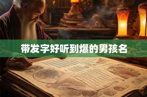 带发字好听到爆的男孩名