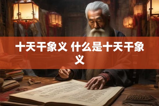 十天干象义 什么是十天干象义