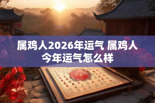 属鸡人2026年运气 属鸡人今年运气怎么样