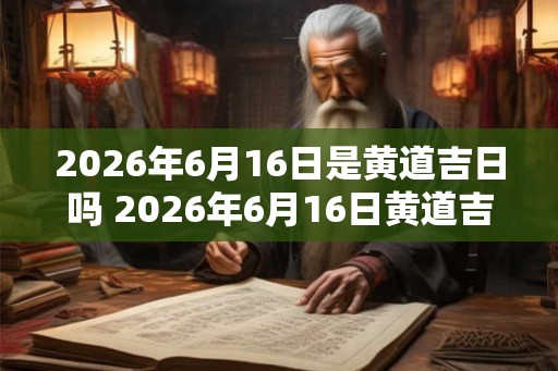 2026年6月16日是黄道吉日吗 2026年6月16日黄道吉日吗