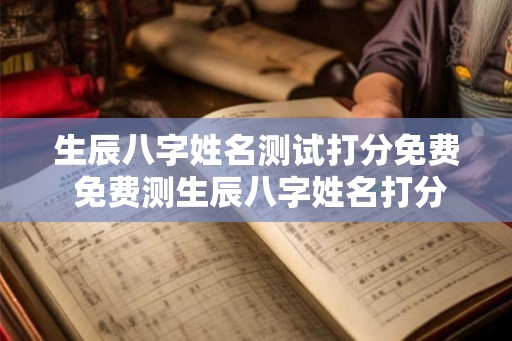 生辰八字姓名测试打分免费 免费测生辰八字姓名打分