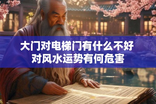 大门对电梯门有什么不好 对风水运势有何危害