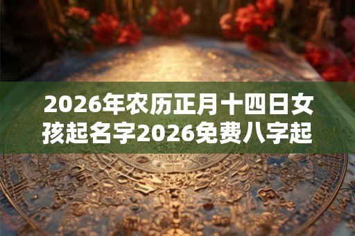 2026年农历正月十四日女孩起名字2026免费八字起名