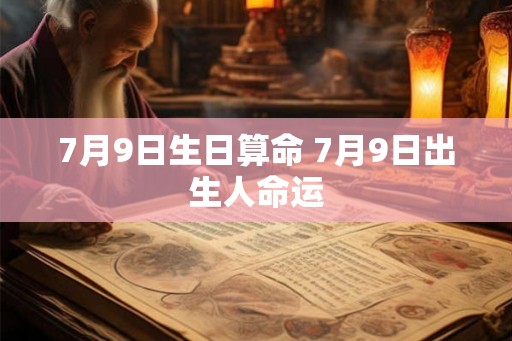 7月9日生日算命 7月9日出生人命运