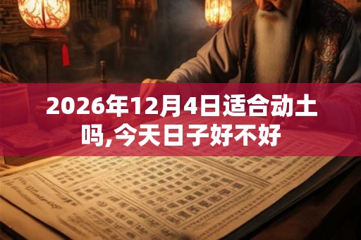 2026年12月4日适合动土吗,今天日子好不好