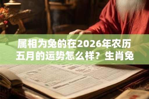 属相为兔的在2026年农历五月的运势怎么样?生肖兔的命理知识 属相为兔的在2026年农历五月的运势怎么样?生肖兔的命理知识
