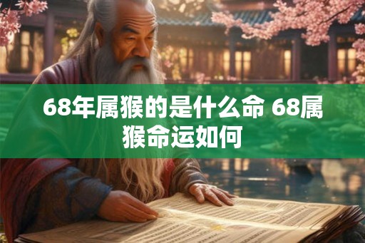 68年属猴的是什么命 68属猴命运如何