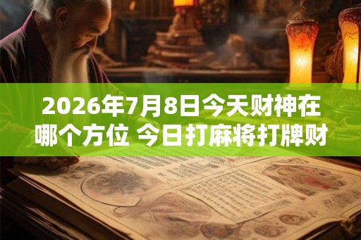 2026年7月8日今天财神在哪个方位 今日打麻将打牌财运方位！