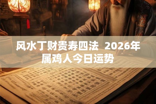 风水丁财贵寿四法 2026年属鸡人今日运势 风水丁财贵寿四法 2026年属鸡人今日运势