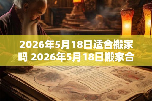 2026年5月18日适合搬家吗 2026年5月18日搬家合适吗