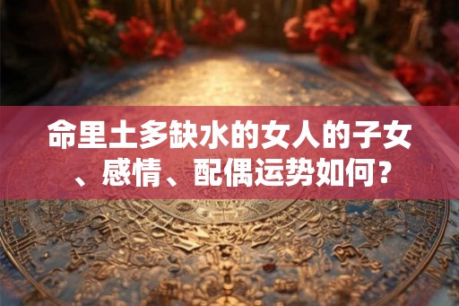 命里土多缺水的女人的子女、感情、配偶运势如何？