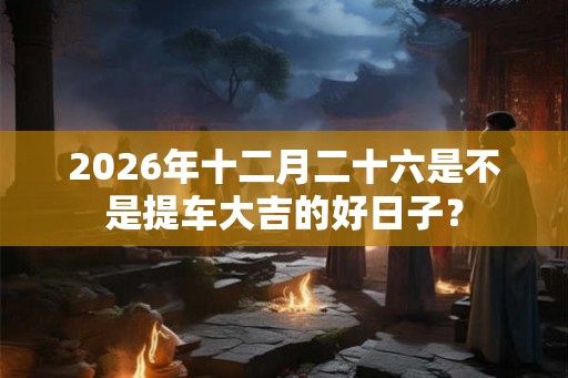 2026年十二月二十六是不是提车大吉的好日子？