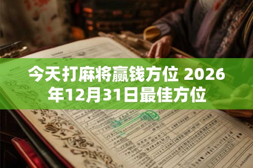 今天打麻将赢钱方位 2026年12月31日最佳方位