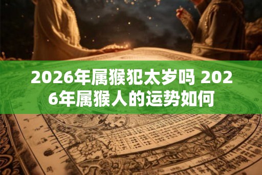 2026年属猴犯太岁吗 2026年属猴人的运势如何 2026年属猴犯太岁吗 2026年属猴人的运势如何