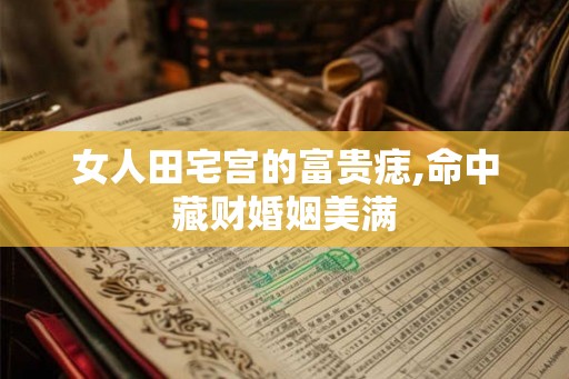 女人田宅宫的富贵痣,命中藏财婚姻美满