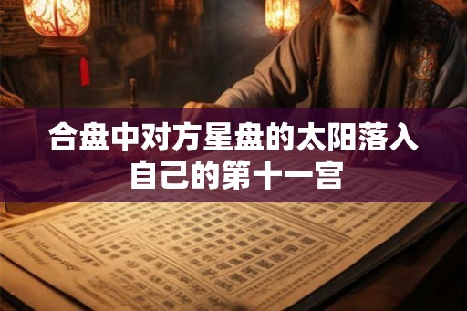 合盘中对方星盘的太阳落入自己的第十一宫