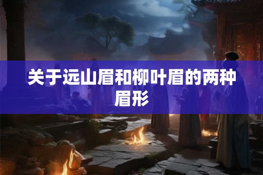 关于远山眉和柳叶眉的两种眉形