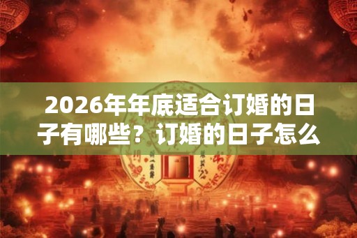 2026年年底适合订婚的日子有哪些？订婚的日子怎么挑？