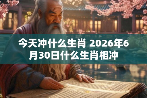 今天冲什么生肖 2026年6月30日什么生肖相冲
