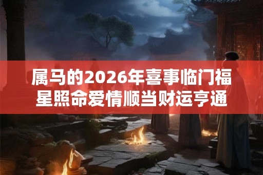 属马的2026年喜事临门福星照命爱情顺当财运亨通 属马的2026年喜事临门福星照命爱情顺当财运亨通