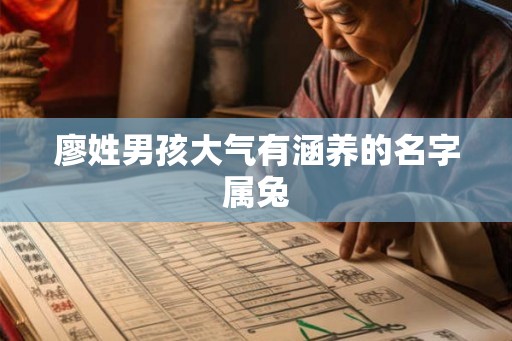 廖姓男孩大气有涵养的名字属兔
