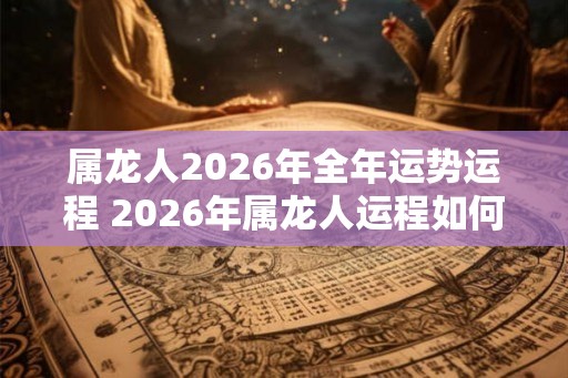 属龙人2026年全年运势运程 2026年属龙人运程如何