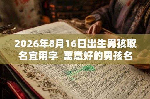 2026年8月16日出生男孩取名宜用字 寓意好的男孩名字 2026年8月16日出生男孩取名宜用字 寓意好的男孩名字