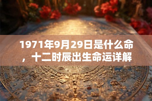 1971年9月29日是什么命，十二时辰出生命运详解