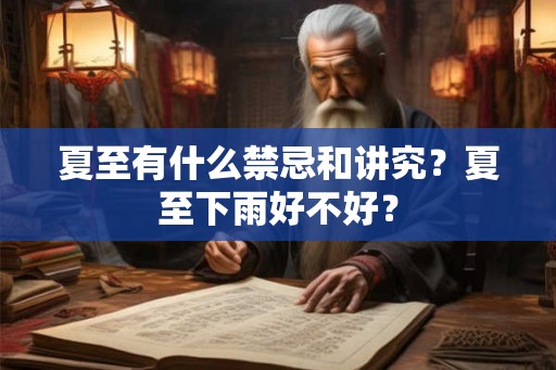 夏至有什么禁忌和讲究？夏至下雨好不好？