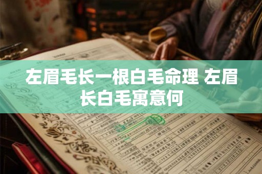 左眉毛长一根白毛命理 左眉长白毛寓意何