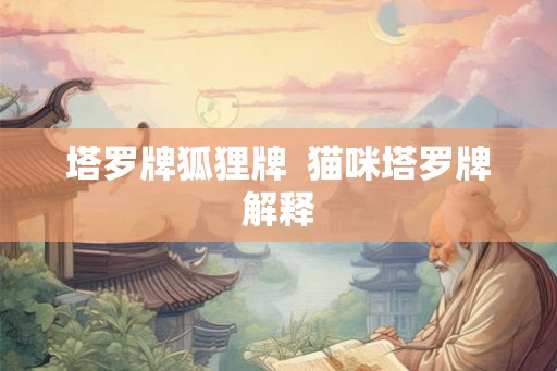 塔罗牌狐狸牌  猫咪塔罗牌解释