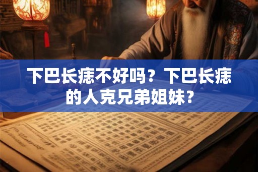 下巴长痣不好吗？下巴长痣的人克兄弟姐妹？