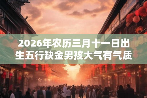 2026年农历三月十一日出生五行缺金男孩大气有气质起名