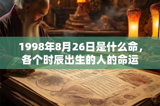 1998年8月26日是什么命，各个时辰出生的人的命运