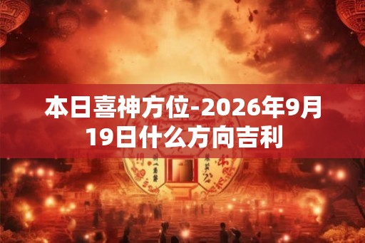 本日喜神方位-2026年9月19日什么方向吉利