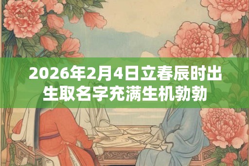 2026年2月4日立春辰时出生取名字充满生机勃勃 2026年2月4日立春辰时出生取名字充满生机勃勃