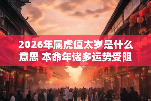 2026年属虎值太岁是什么意思 本命年诸多运势受阻