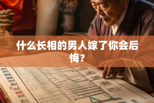 什么长相的男人嫁了你会后悔？