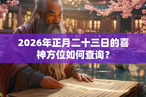 2026年正月二十三日的喜神方位如何查询？