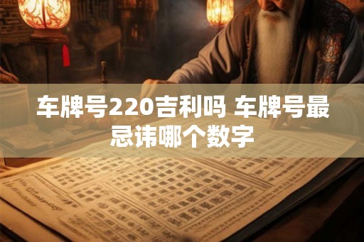 车牌号220吉利吗 车牌号最忌讳哪个数字 车牌号220吉利吗 车牌号最忌讳哪个数字