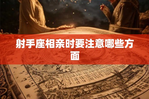 射手座相亲时要注意哪些方面