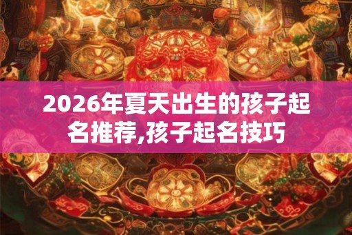 2026年夏天出生的孩子起名推荐,孩子起名技巧