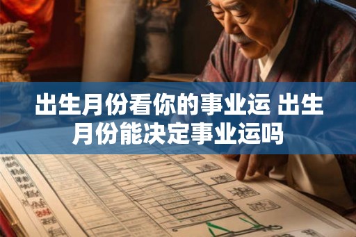 出生月份看你的事业运 出生月份能决定事业运吗