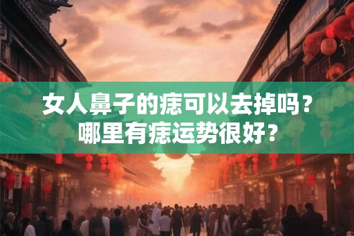 女人鼻子的痣可以去掉吗？哪里有痣运势很好？